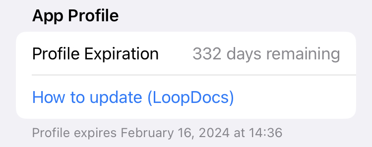 display of profile expiration appropriate for Mac-Xcode build method